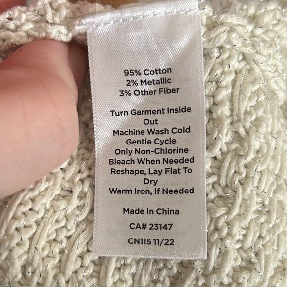 NWT Talbots Women's Textured Metallic Knit Cardigan Coat M - Picture 10 of 13